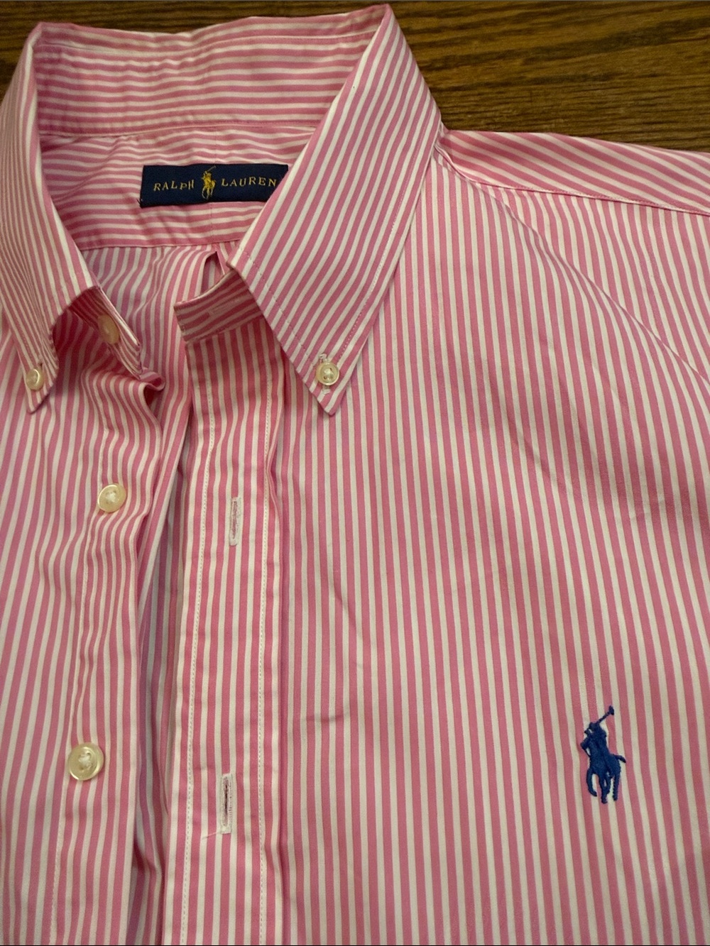 Polo Ralph Lauren Pink White Stripe Button Down Shirt Men’s XXL Preppy